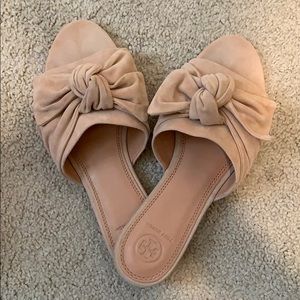 Tory Burch ‘Annabelle’ Bow Slide in perfect blush